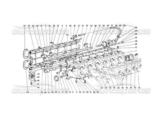 a part diagram from the ferrari 512 parts catalogue