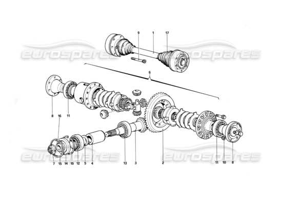 a part diagram from the ferrari 412 parts catalogue