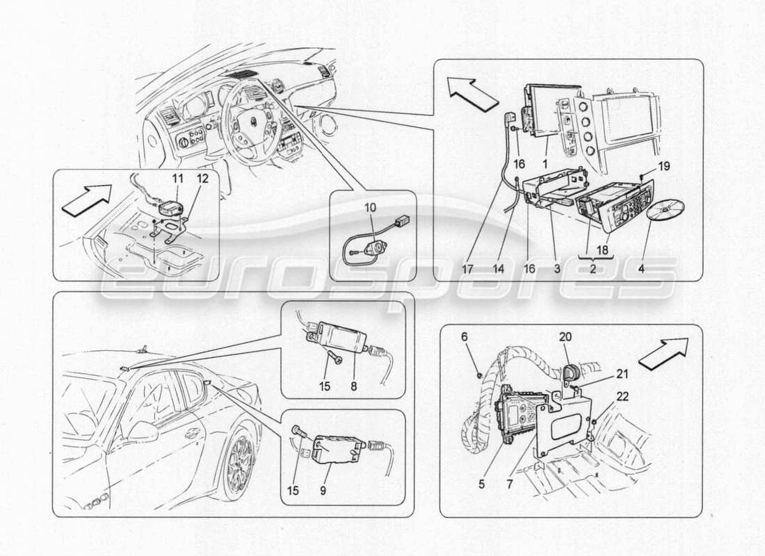a part diagram from the maserati granturismo special edition parts catalogue