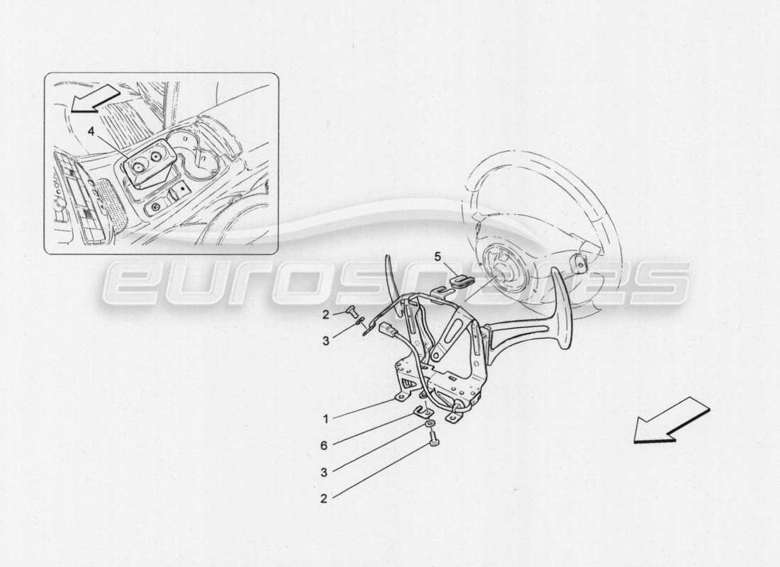 a part diagram from the maserati granturismo parts catalogue