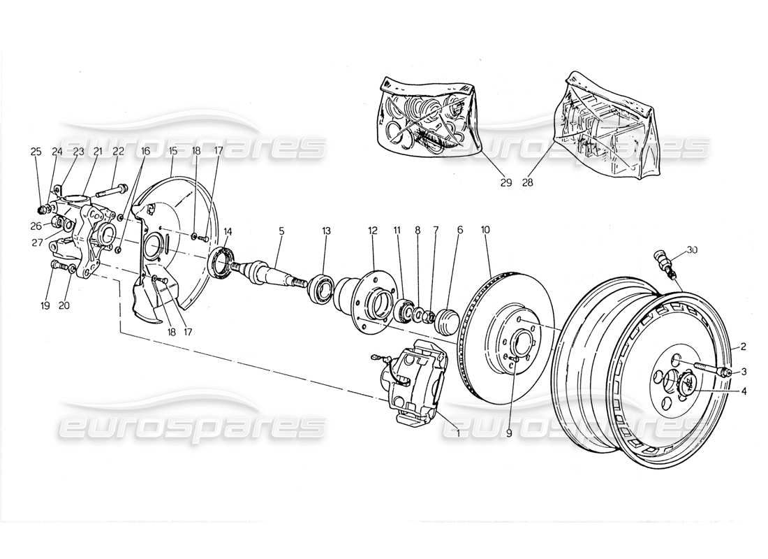 a part diagram from the maserati 228 parts catalogue