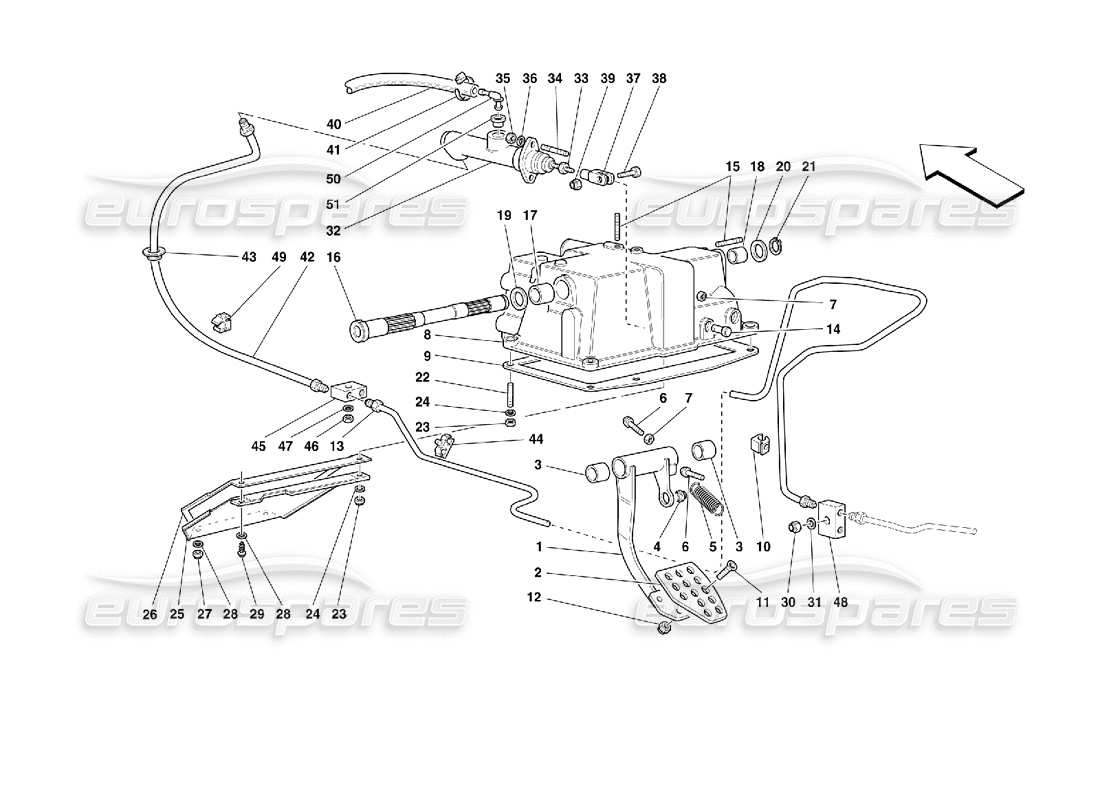 a part diagram from the ferrari 355 parts catalogue