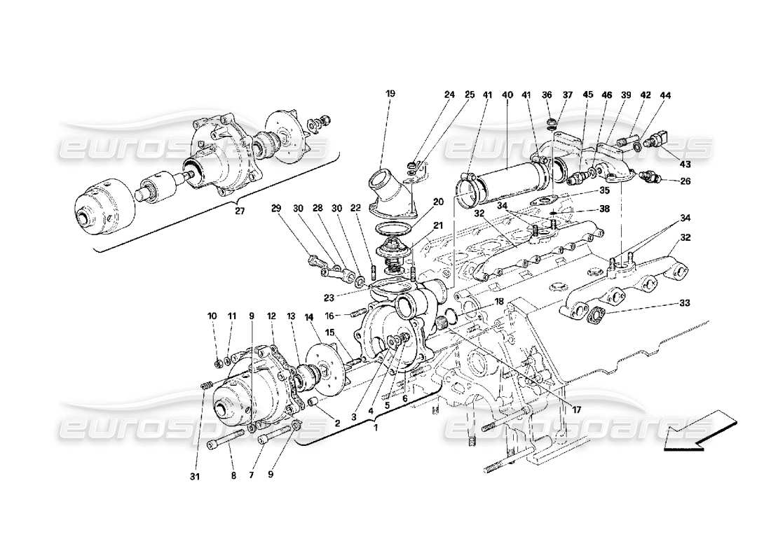 a part diagram from the ferrari 348 parts catalogue