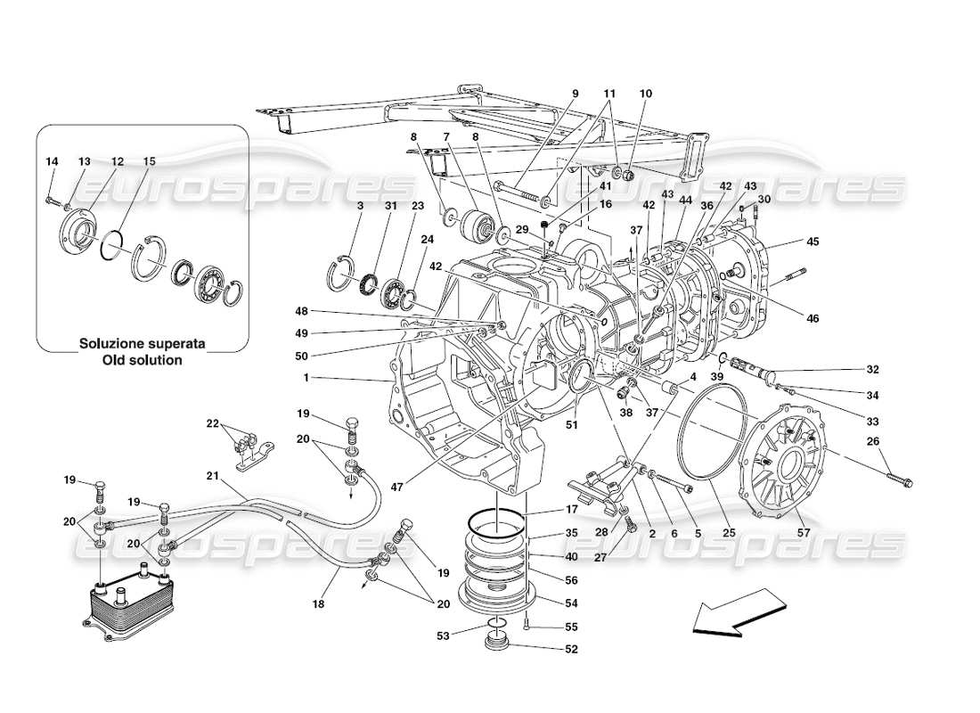 a part diagram from the ferrari 430 parts catalogue