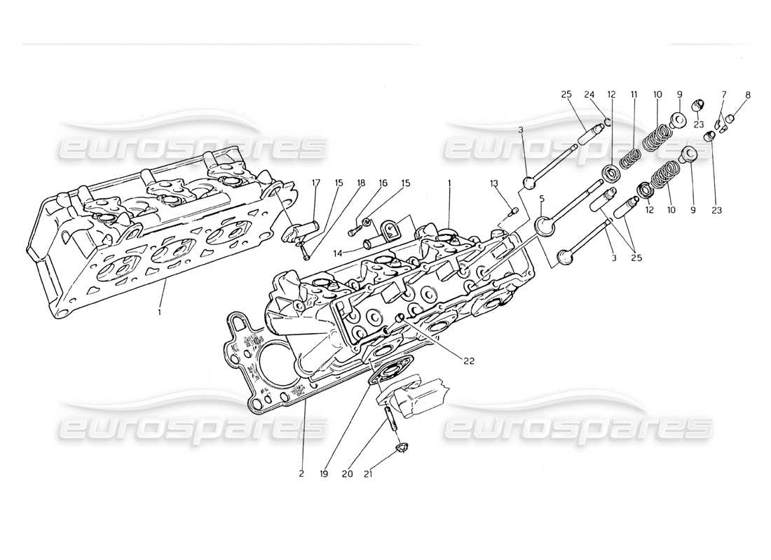 a part diagram from the maserati biturbo (1983-1995) parts catalogue