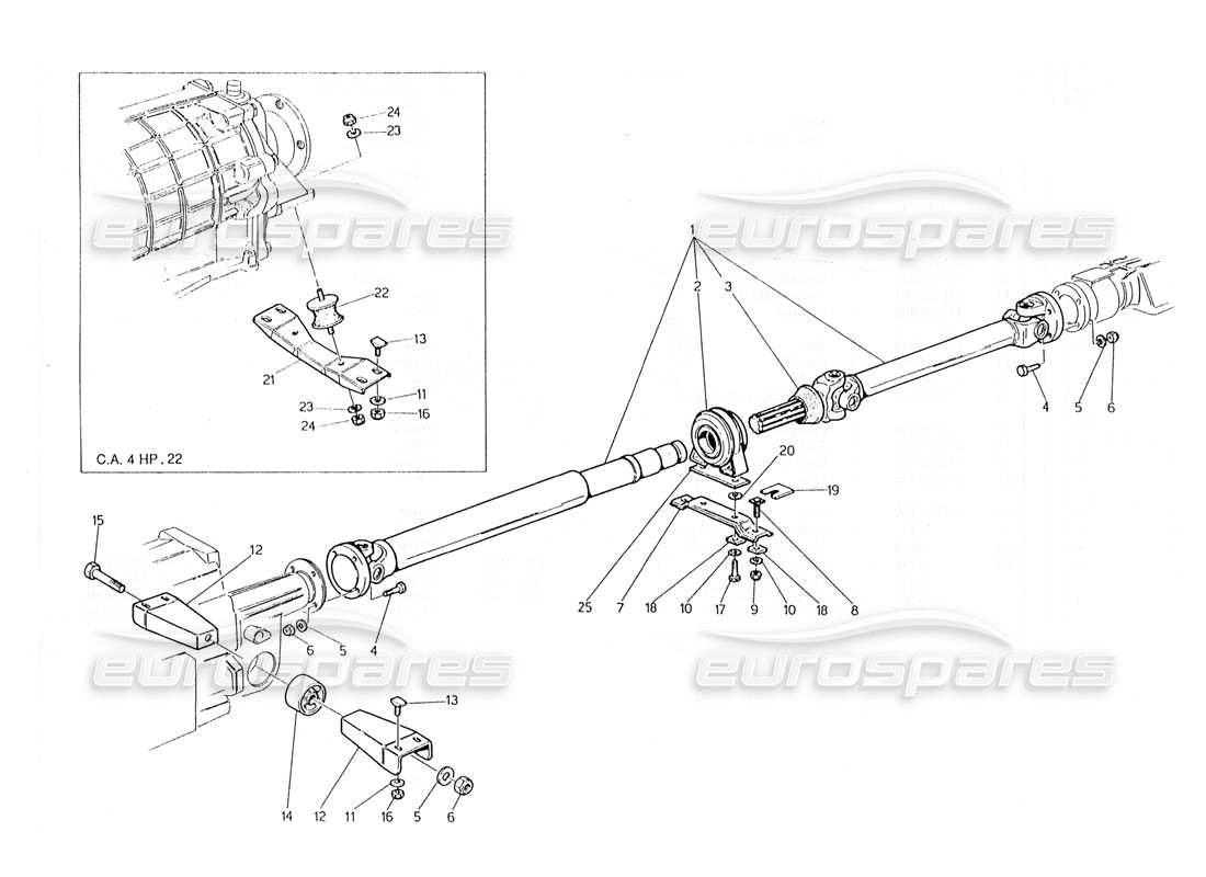 a part diagram from the Maserati 228 parts catalogue