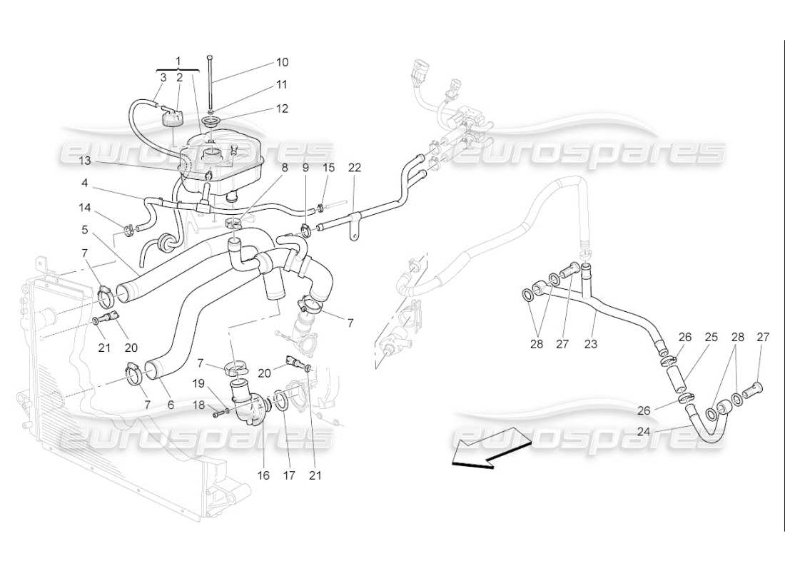 a part diagram from the maserati qtp. (2007) 4.2 f1 parts catalogue