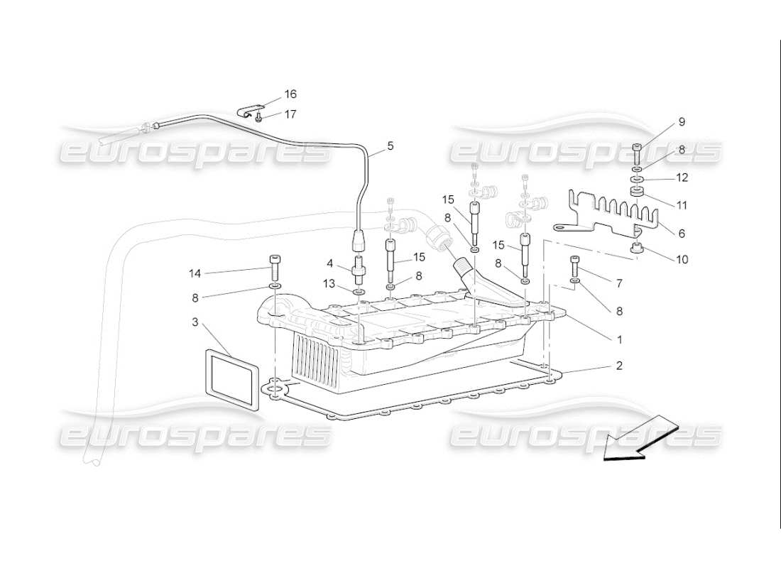 a part diagram from the maserati qtp. (2007) 4.2 f1 parts catalogue