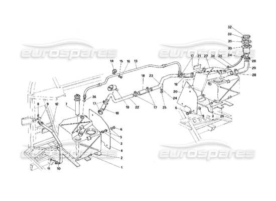 a part diagram from the ferrari f40 parts catalogue