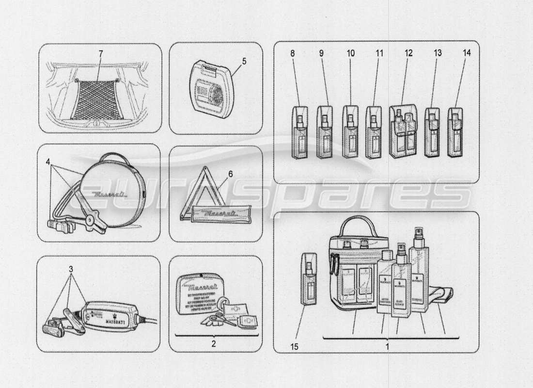 a part diagram from the maserati qtp. v8 3.8 530bhp auto 2015 parts catalogue