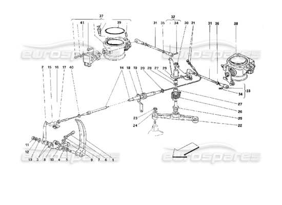 a part diagram from the ferrari 512 tr parts catalogue