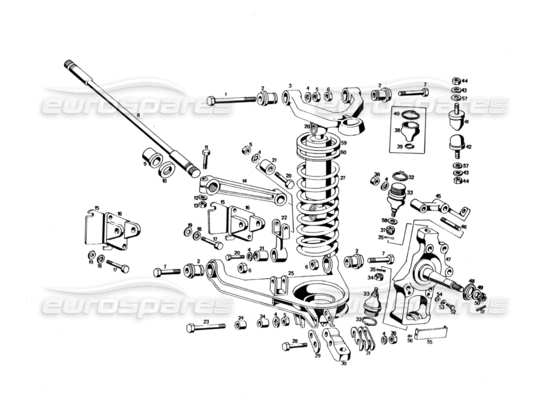 a part diagram from the maserati bora parts catalogue