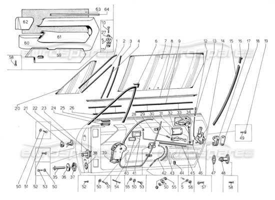 a part diagram from the lamborghini jalpa parts catalogue