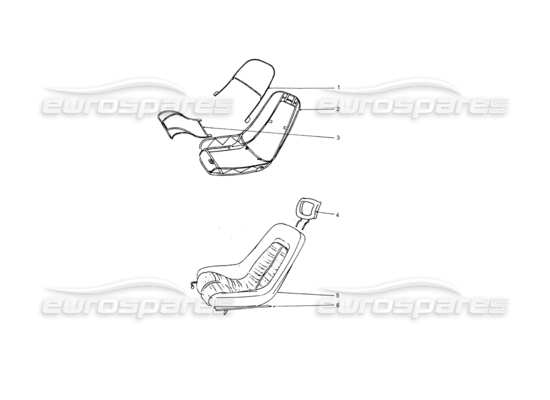 a part diagram from the ferrari 365 gtb4 daytona (coachwork) parts catalogue