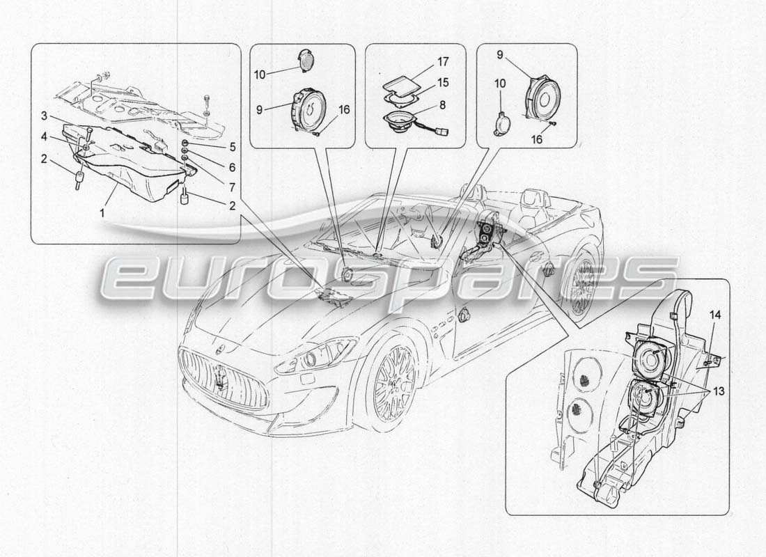 a part diagram from the Maserati GranCabrio MC Centenario parts catalogue