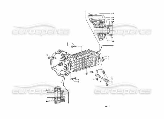 a part diagram from the maserati quattroporte (1996-2001) parts catalogue