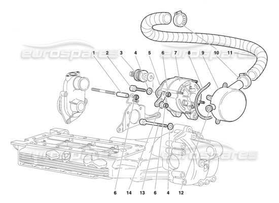 a part diagram from the lamborghini diablo parts catalogue