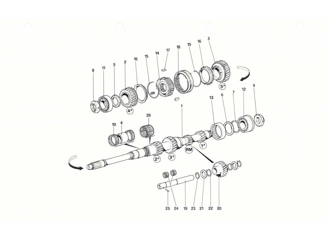 a part diagram from the ferrari 208 gtb gts parts catalogue