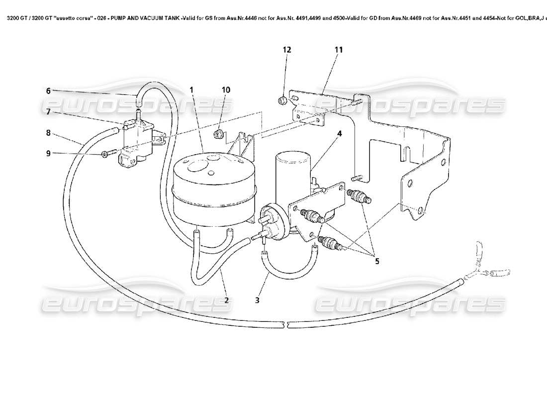 a part diagram from the maserati 3200 parts catalogue