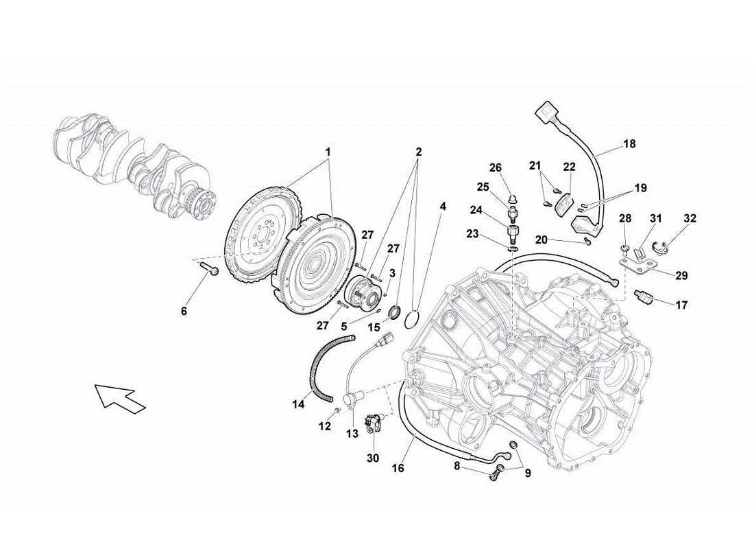 a part diagram from the lamborghini gallardo lp560-4s update parts catalogue