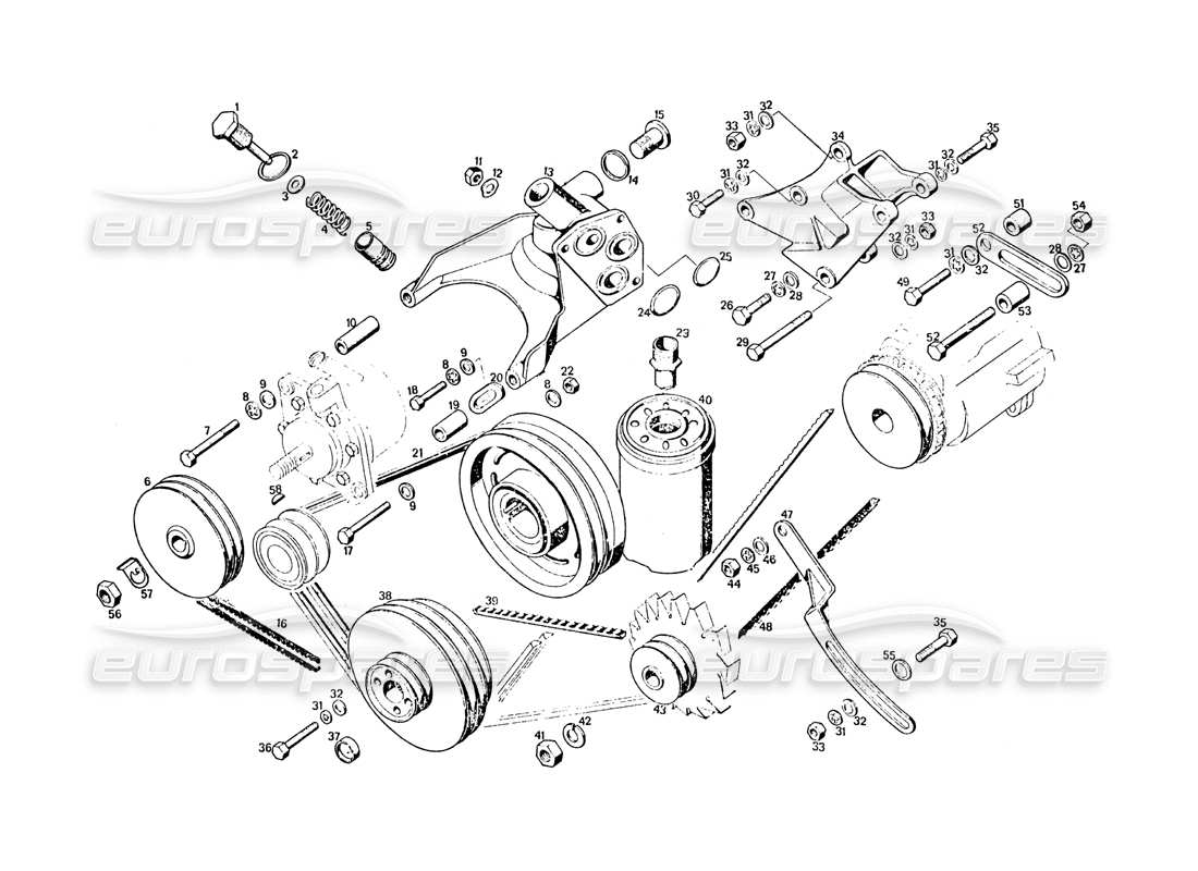 VIEW PARTS DIAGRAMS FROM THE MASERATI KHAMSIN PARTS CATALOGUE a part diagram from the maserati khamsin parts catalogue