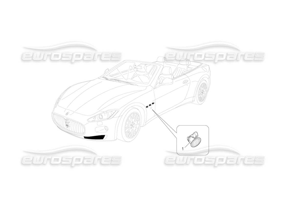a part diagram from the maserati grancabrio parts catalogue