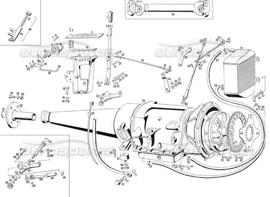 a part diagram from the maserati mistral 3.7 parts catalogue