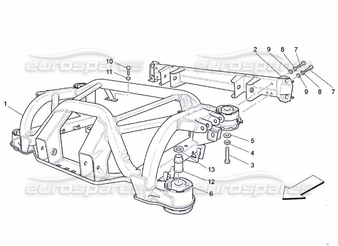 a part diagram from the maserati qtp. (2010) 4.7 parts catalogue