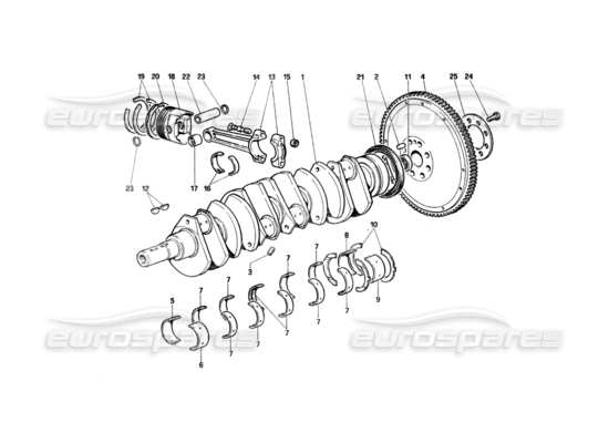 a part diagram from the ferrari testarossa parts catalogue