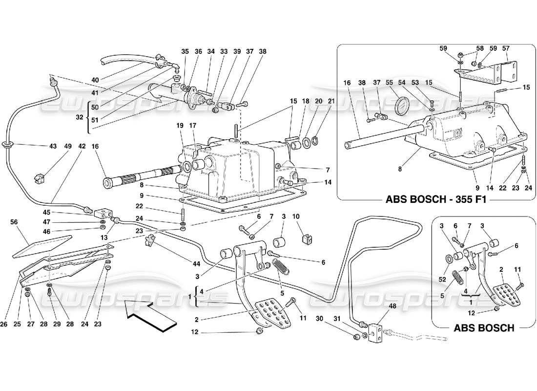 a part diagram from the ferrari 355 parts catalogue