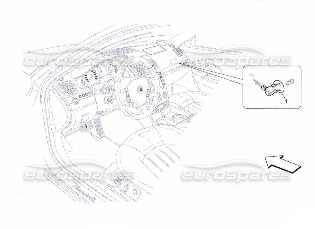 a part diagram from the maserati quattroporte m139 (2005-2013) parts catalogue