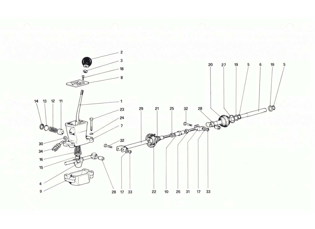 VIEW PARTS DIAGRAMS FROM THE FERRARI 208 PARTS CATALOGUE a part diagram from the ferrari 208 parts catalogue