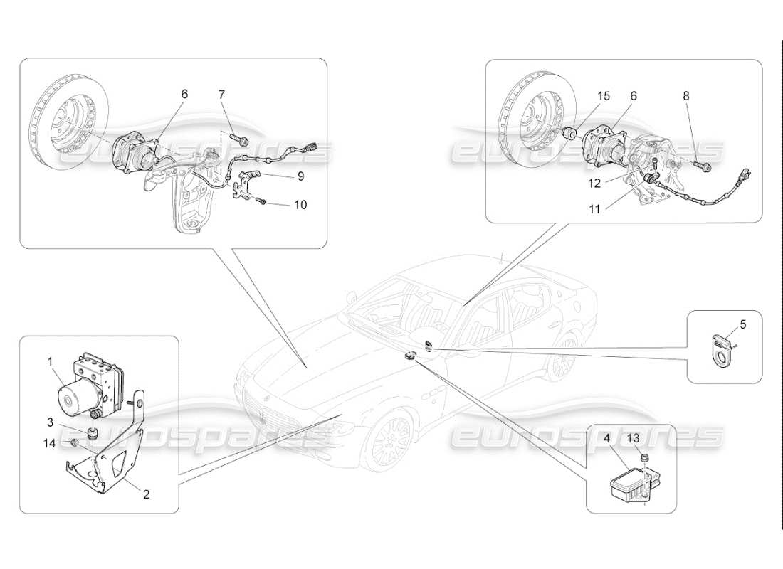 a part diagram from the maserati qtp. (2009) 4.7 auto parts catalogue