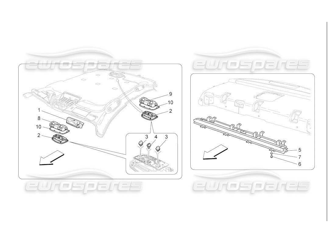 a part diagram from the maserati qtp. (2007) 4.2 auto parts catalogue