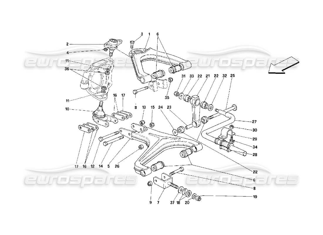 a part diagram from the ferrari 348 parts catalogue
