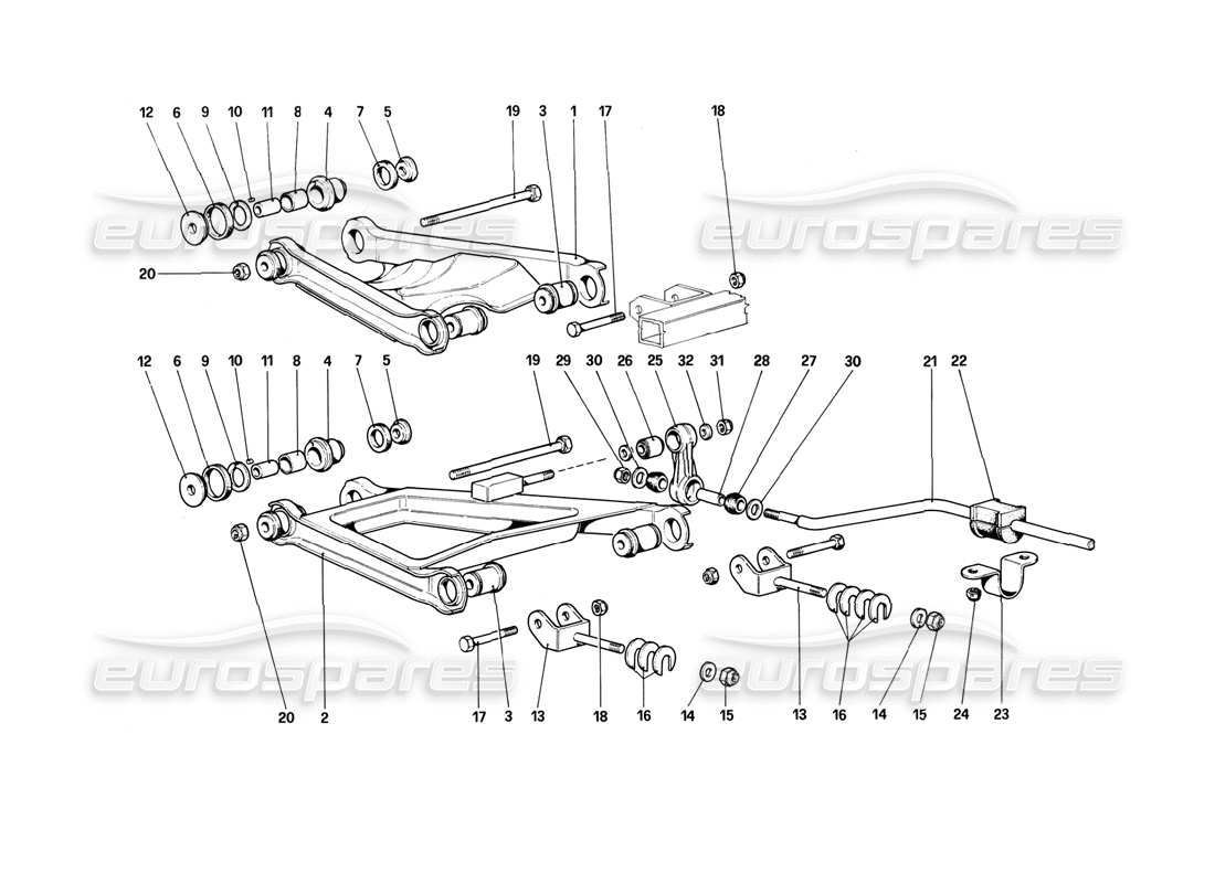a part diagram from the Ferrari 308 (1981) GTBi/GTSi parts catalogue