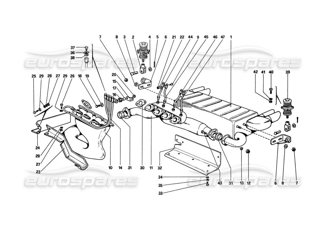 a part diagram from the ferrari 308 parts catalogue