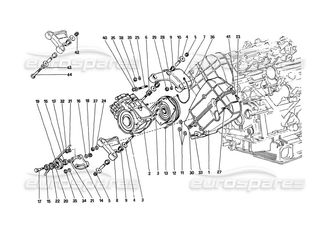 a part diagram from the Ferrari 308 GTB (1980) parts catalogue