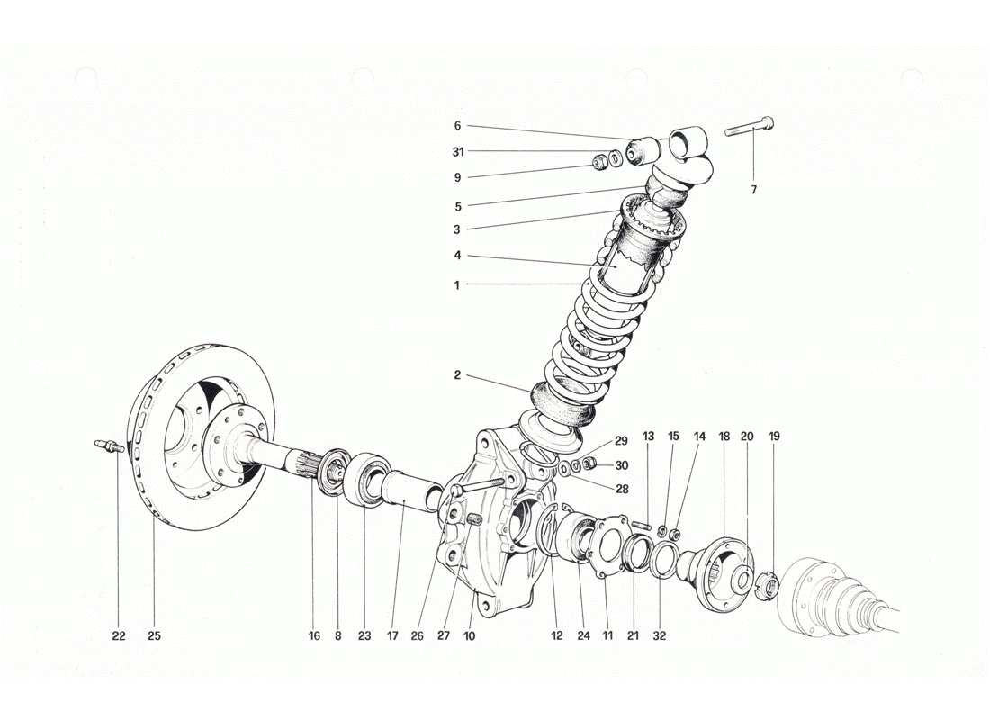 a part diagram from the ferrari 208 parts catalogue