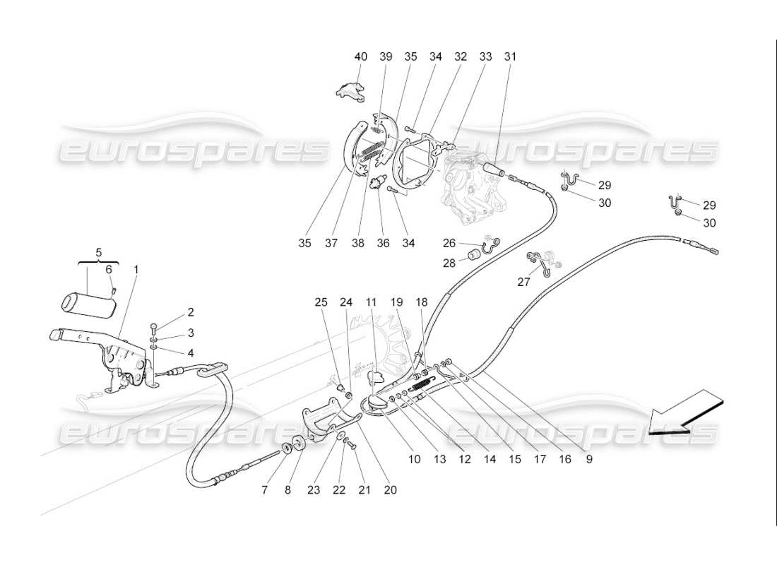 a part diagram from the maserati qtp. (2007) 4.2 f1 parts catalogue