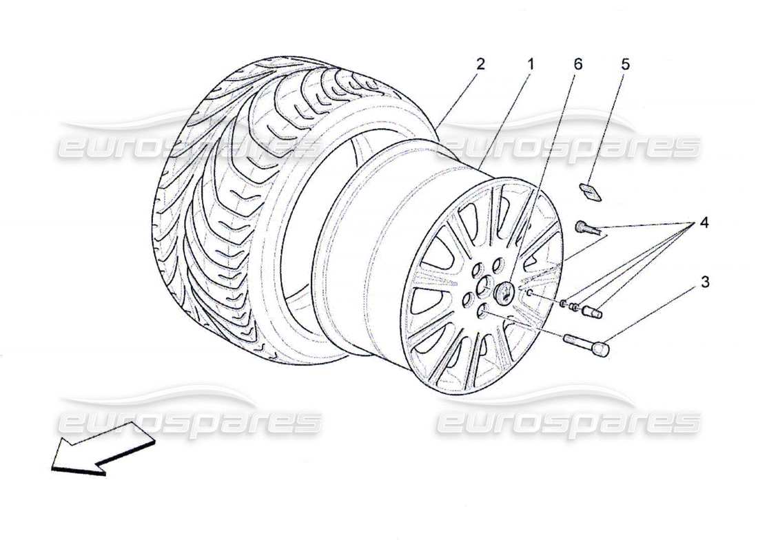 a part diagram from the maserati quattroporte m139 (2005-2013) parts catalogue