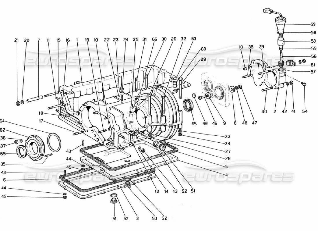 a part diagram from the Ferrari 308 GTB (1976) parts catalogue