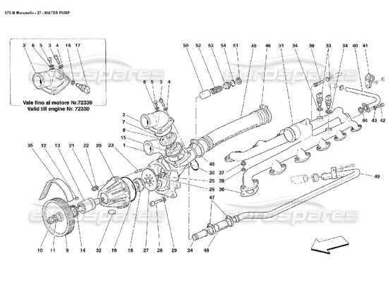 a part diagram from the ferrari 575 parts catalogue