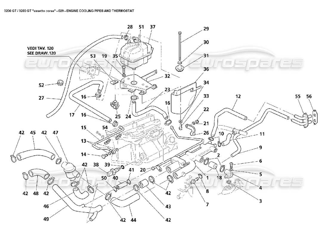 VIEW PARTS DIAGRAMS FROM THE MASERATI 3200 PARTS CATALOGUE a part diagram from the maserati 3200 parts catalogue