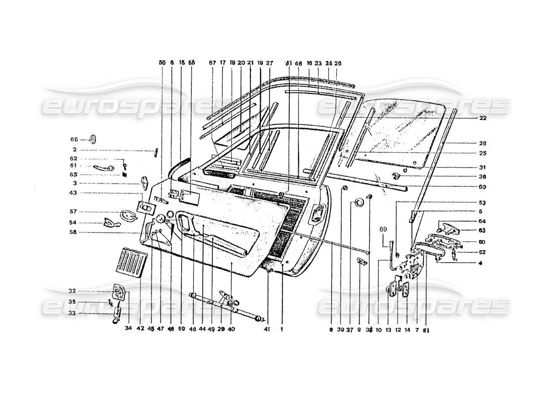 a part diagram from the ferrari 330 and 365 parts catalogue