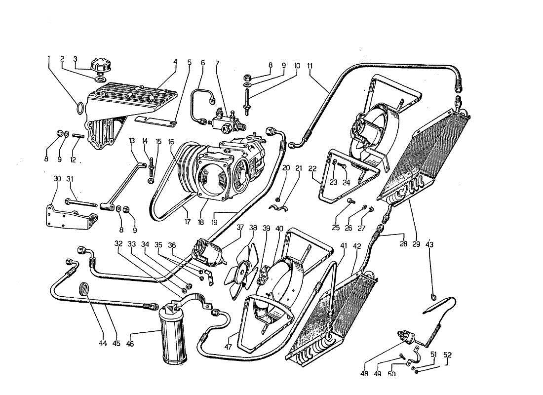 a part diagram from the lamborghini jarama parts catalogue