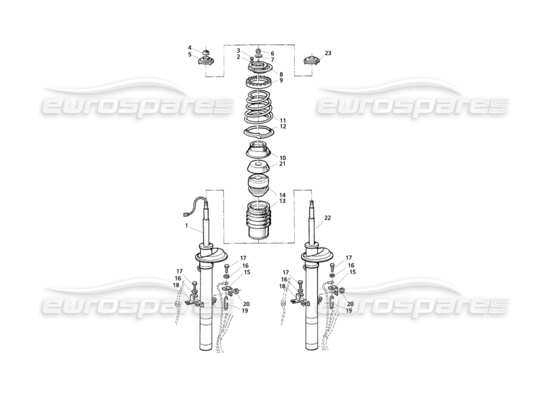 a part diagram from the maserati quattroporte (1996-2001) parts catalogue