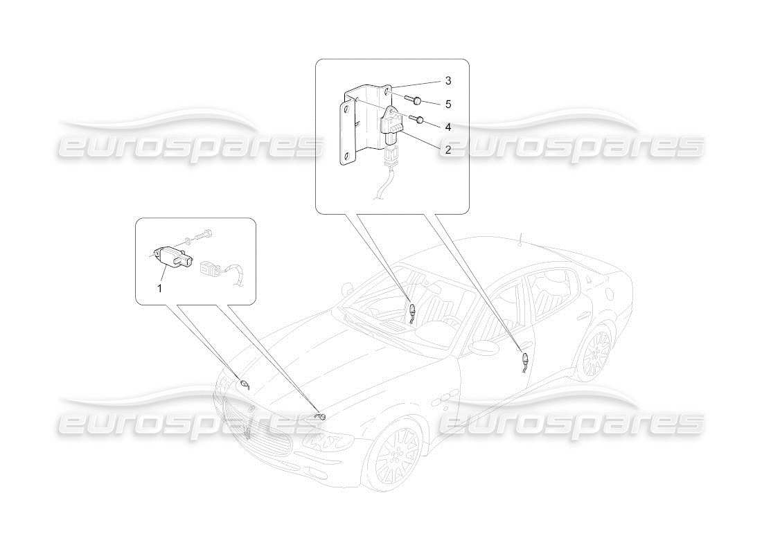 a part diagram from the maserati qtp. (2010) 4.2 auto parts catalogue