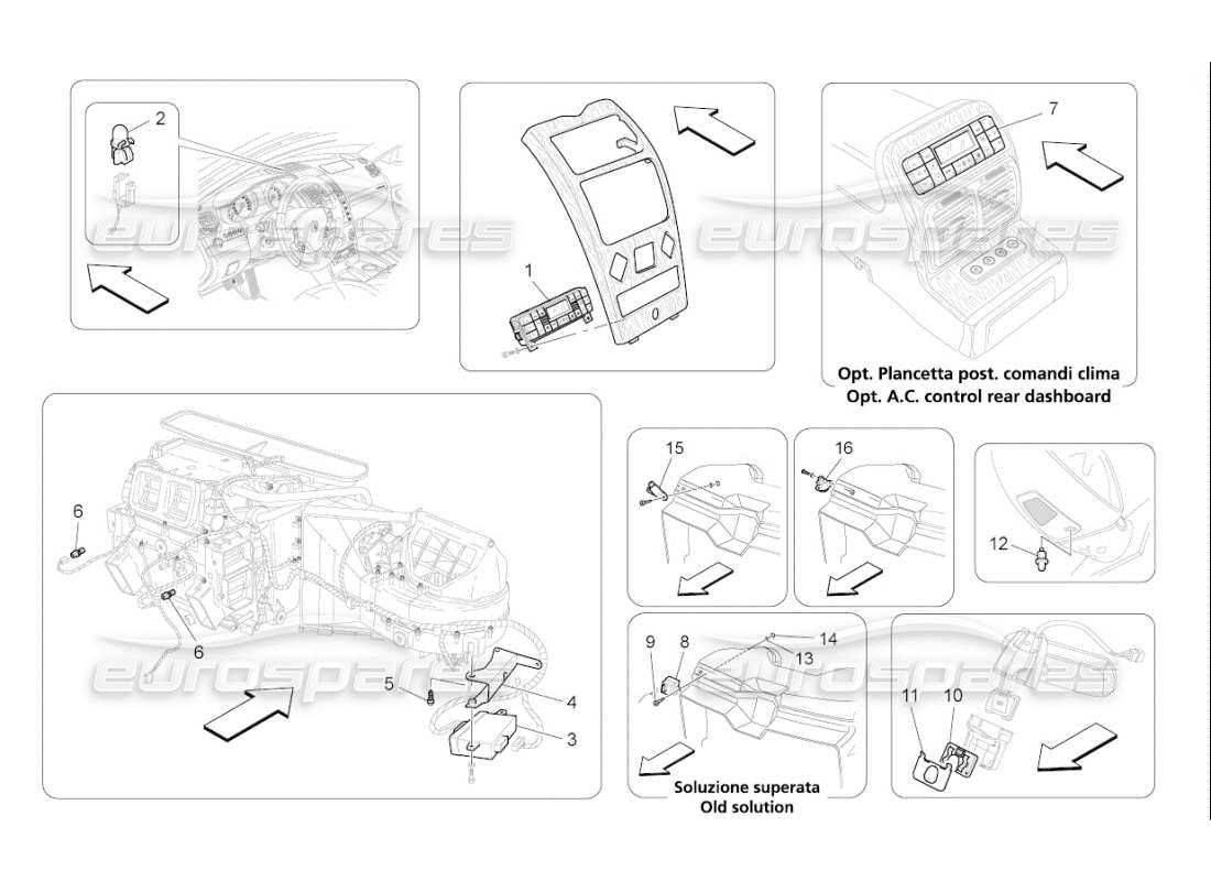 a part diagram from the maserati quattroporte m139 (2005-2013) parts catalogue