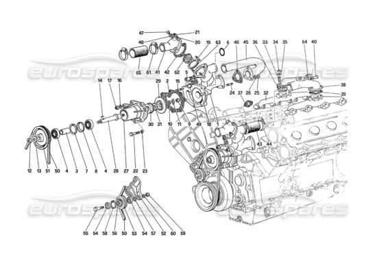 a part diagram from the ferrari 288 gto parts catalogue